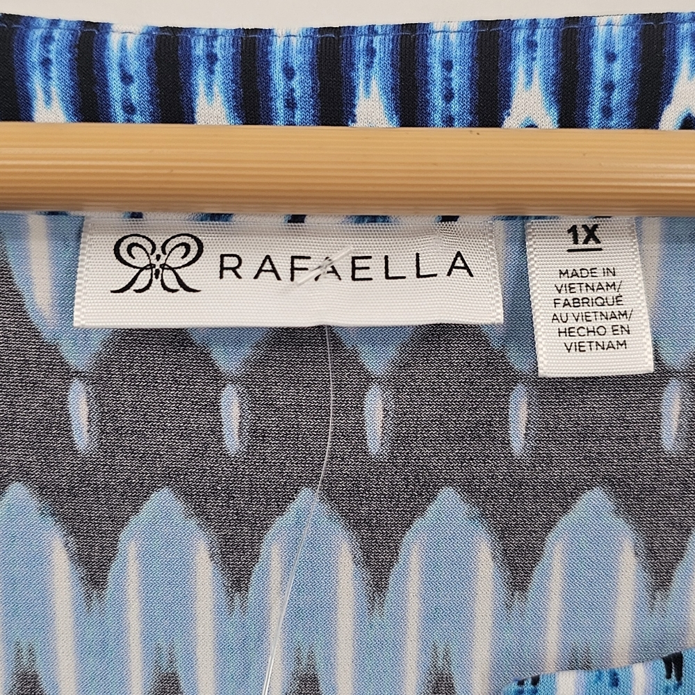 Rafaella Dress Blue White NWT 1X - Picture 2 of 12